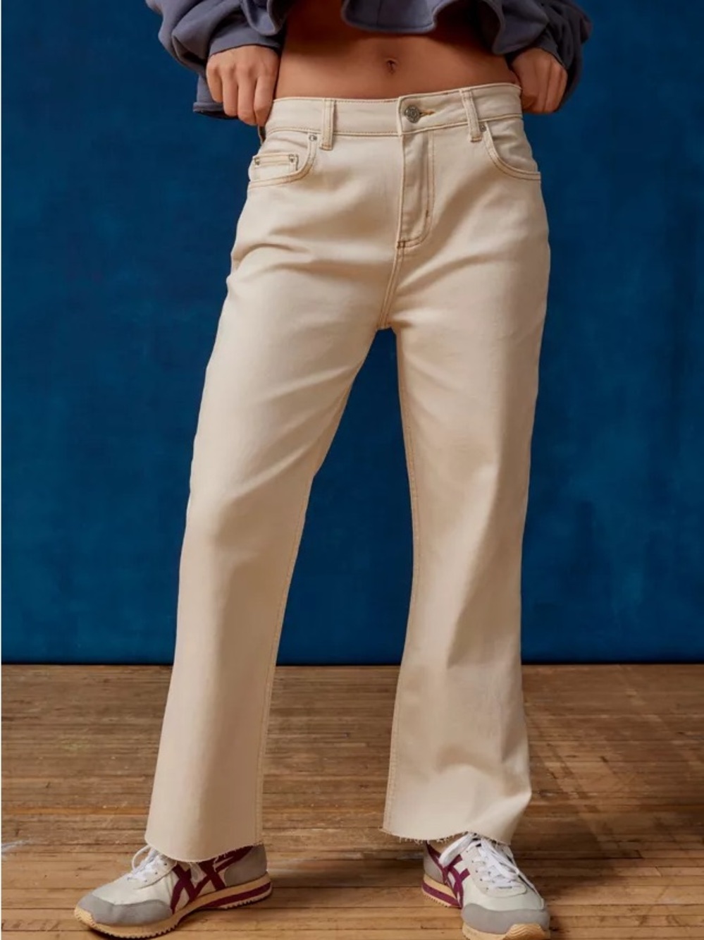 Cream Straight-Leg Women’s Jeans
